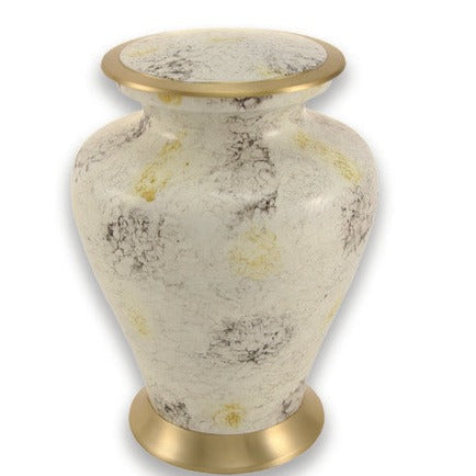 Glenwood White Marble and Brass Urn