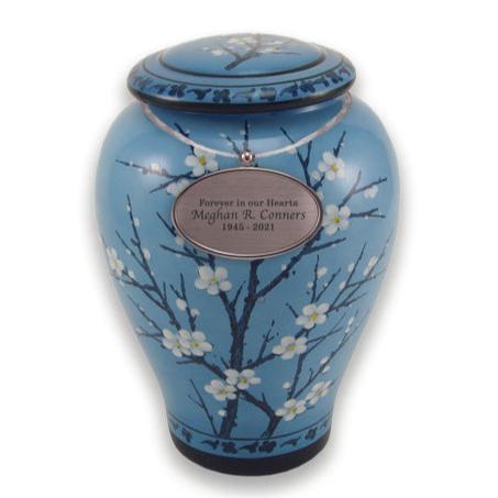 Plum Blossom Ceramic Urn