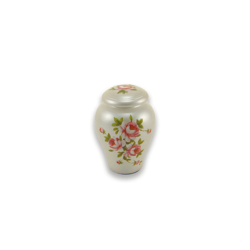 Rose Bouquet Ceramic Urn