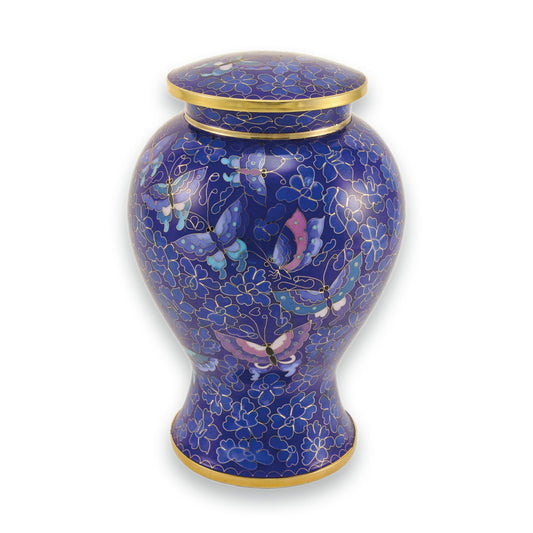 Cloisonné Tall Butterfly Urn